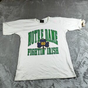 Notre Dame Fighting Irish Shirt Mens Small Ivory Retrobrand Retro Football New